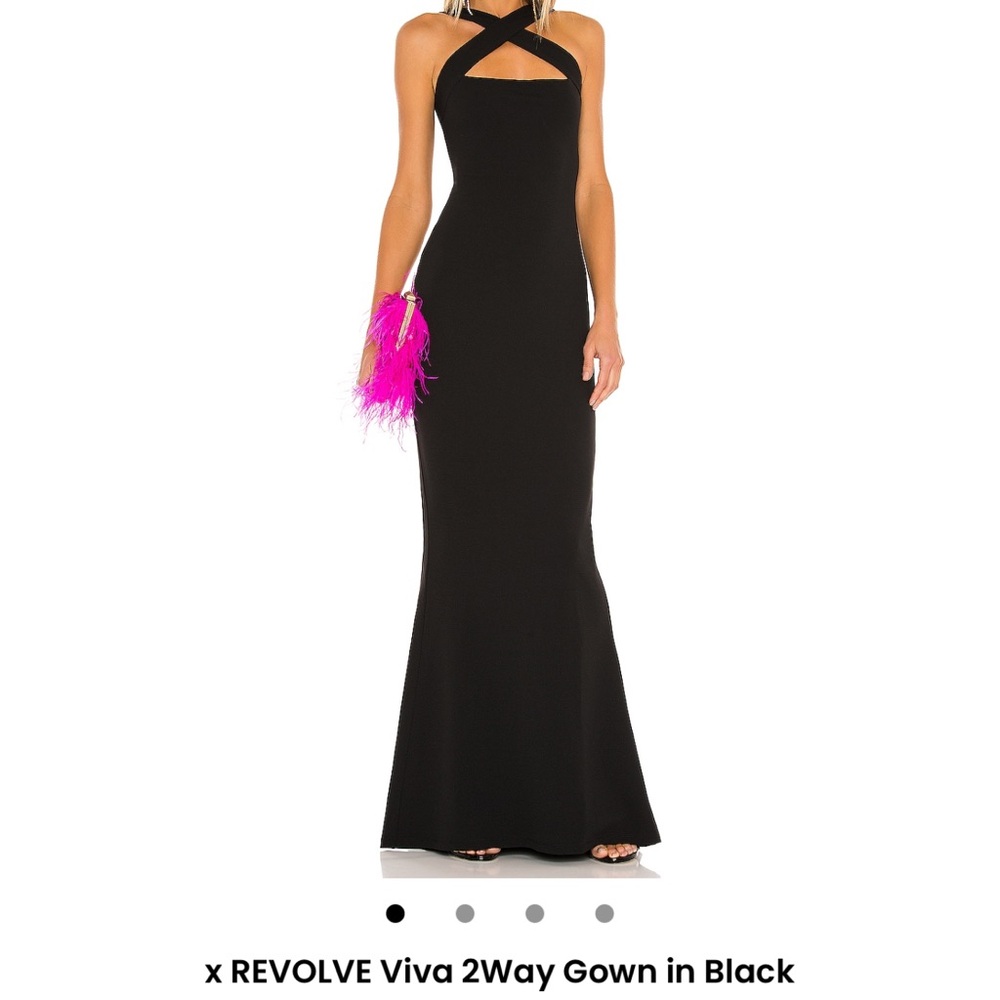 X REVOLVE Viva 2Way Gown in Black. Worn one time.